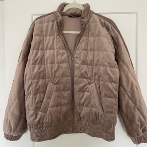 Fab’rik suede quilted jacket. Size medium. Like new!